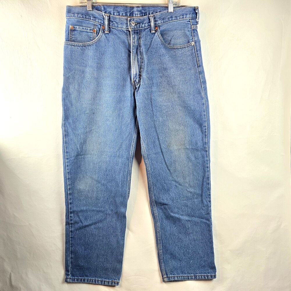 Levis 550 Jeans Men 38x30 Blue Relaxed Fit Tapered Leg Denim Classic Medium Wash